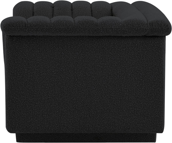 Cascade Black Boucle Fabric Chair 191Black-C Meridian Furniture