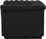 Cascade Black Boucle Fabric Chair 191Black-C Meridian Furniture