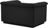 Cascade Black Boucle Fabric Chair 191Black-C Meridian Furniture