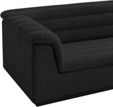 Cascade Black Boucle Fabric Chair 191Black-C Meridian Furniture