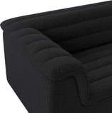 Cascade Black Boucle Fabric Chair 191Black-C Meridian Furniture