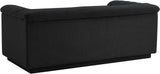 Cascade Black Boucle Fabric Loveseat 191Black-L Meridian Furniture