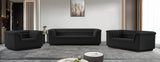 Cascade Black Boucle Fabric Sofa 191Black-S Meridian Furniture