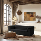 Cascade Black Boucle Fabric Sofa 191Black-S Meridian Furniture