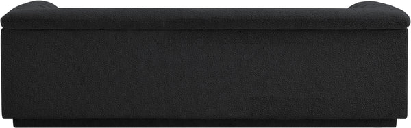 Cascade Black Boucle Fabric Sofa 191Black-S Meridian Furniture