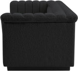 Cascade Black Boucle Fabric Sofa 191Black-S Meridian Furniture