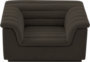 Cascade Brown Boucle Fabric Chair 191Brown-C Meridian Furniture