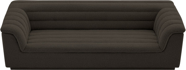 Cascade Brown Boucle Fabric Sofa 191Brown-S Meridian Furniture
