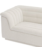 Cascade Cream Boucle Fabric Chair 191Cream-C Meridian Furniture