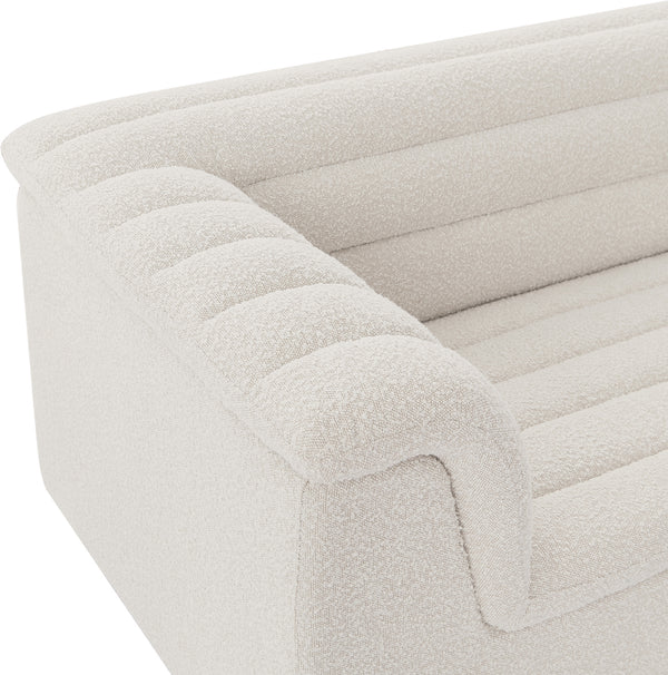 Cascade Cream Boucle Fabric Chair 191Cream-C Meridian Furniture