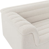 Cascade Cream Boucle Fabric Chair 191Cream-C Meridian Furniture