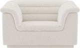 Cascade Cream Boucle Fabric Chair 191Cream-C Meridian Furniture