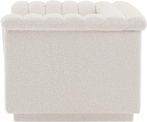 Cascade Cream Boucle Fabric Chair 191Cream-C Meridian Furniture