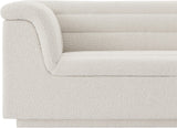 Cascade Cream Boucle Fabric Loveseat 191Cream-L Meridian Furniture