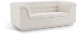 Cascade Cream Boucle Fabric Loveseat 191Cream-L Meridian Furniture