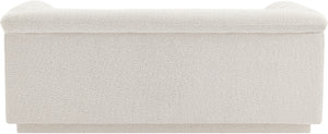 Cascade Cream Boucle Fabric Loveseat 191Cream-L Meridian Furniture