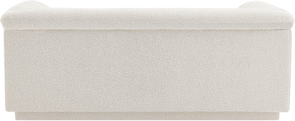 Cascade Cream Boucle Fabric Loveseat 191Cream-L Meridian Furniture