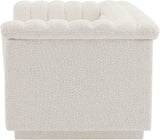 Cascade Cream Boucle Fabric Loveseat 191Cream-L Meridian Furniture