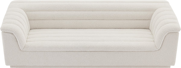 Cascade Cream Boucle Fabric Sofa 191Cream-S Meridian Furniture
