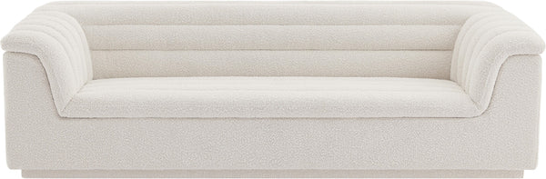 Cascade Cream Boucle Fabric Sofa 191Cream-S Meridian Furniture
