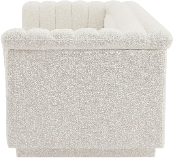 Cascade Cream Boucle Fabric Sofa 191Cream-S Meridian Furniture