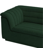 Cascade Green Boucle Fabric Loveseat 191Green-L Meridian Furniture