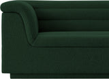 Cascade Green Boucle Fabric Loveseat 191Green-L Meridian Furniture