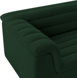 Cascade Green Boucle Fabric Loveseat 191Green-L Meridian Furniture