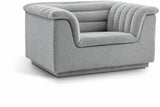 Cascade Grey Boucle Fabric Chair 191Grey-C Meridian Furniture