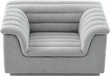 Cascade Grey Boucle Fabric Chair 191Grey-C Meridian Furniture