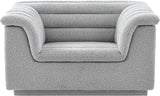 Cascade Grey Boucle Fabric Chair 191Grey-C Meridian Furniture