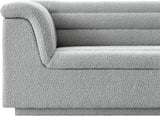 Cascade Grey Boucle Fabric Loveseat 191Grey-L Meridian Furniture