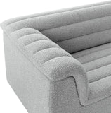 Cascade Grey Boucle Fabric Loveseat 191Grey-L Meridian Furniture