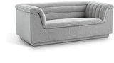 Cascade Grey Boucle Fabric Loveseat 191Grey-L Meridian Furniture