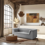 Cascade Grey Boucle Fabric Loveseat 191Grey-L Meridian Furniture