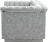 Cascade Grey Boucle Fabric Loveseat 191Grey-L Meridian Furniture