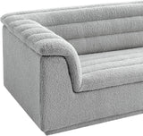 Cascade Grey Boucle Fabric Loveseat 191Grey-L Meridian Furniture