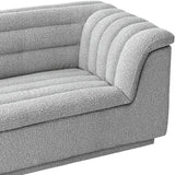 Cascade Grey Boucle Fabric Loveseat 191Grey-L Meridian Furniture