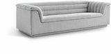 Cascade Grey Boucle Fabric Sofa 191Grey-S Meridian Furniture