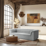 Cascade Grey Boucle Fabric Sofa 191Grey-S Meridian Furniture