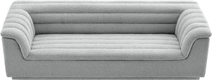 Cascade Grey Boucle Fabric Sofa 191Grey-S Meridian Furniture