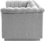 Cascade Grey Boucle Fabric Sofa 191Grey-S Meridian Furniture