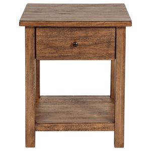 English Elm Castleton Distressed Pine Living Room Set with Open Shelves and Hidden Drawer Storage B062S01638