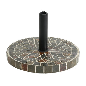 English Elm Enzo Mosaic Concrete Outdoor Umbrella Base with Ceramic Tile Inlay for Patio Use N775P407248M