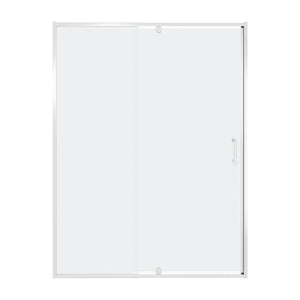 English Elm 54" Pivot Shower Door Clear Tempered Glass Chrome Hardware Reversible Alcove Fit W637P184674