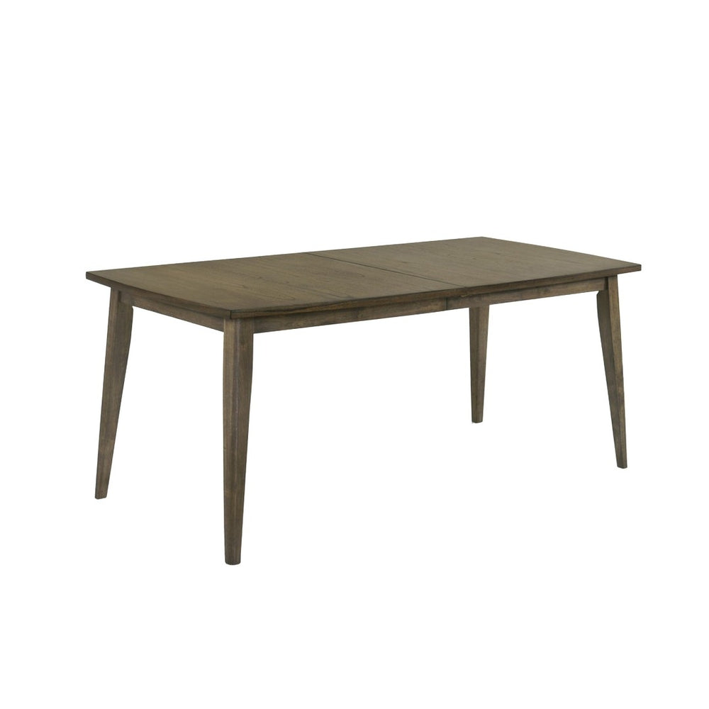 English Elm Yuki Rectangular Dining Table Seats Six Distressed Walnut Finish Tapered Flare Legs B056P416841