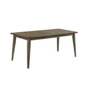 English Elm Yuki Rectangular Dining Table Seats Six Distressed Walnut Finish Tapered Flare Legs B056P416841