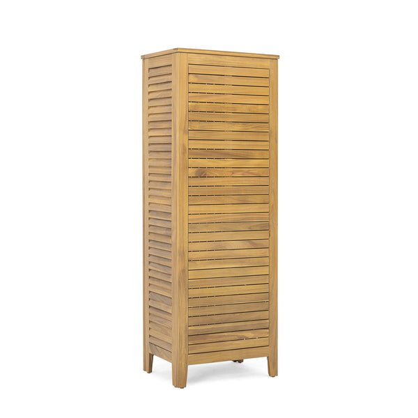English Elm Christopher Knight Home® - Whitney Acacia Wood Cabinet Teak Finish — Durable Indoor/Outdoor Storage 62" Tall, Easy Assembly, Spacious N775P177407T