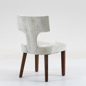 English Elm Mid Mid Century Modern Dining Chairs Set of 2 Upholstered Linen Accent Chairs with Solid Wood Frame, Ergonomic Support and Nailhead Trim Beige W794P335667