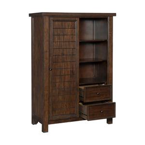 English Elm Classic Mango Veneer Wardrobe Chest with Eight Drawers and Shelving Brown Bedroom B011P446669
